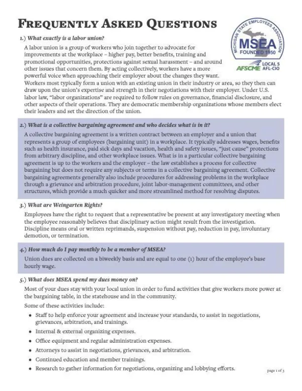 MSEA FAQs